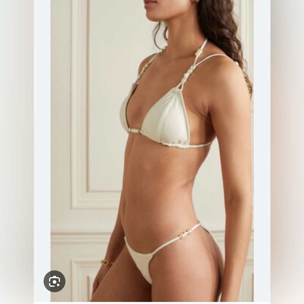 Cult Gaia Anoki Faux Pearl Bikini Set